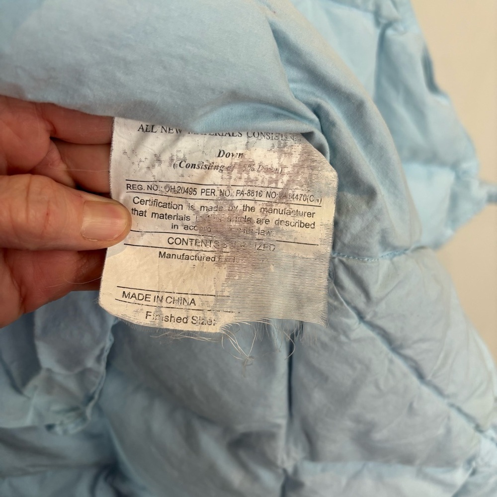 Light Blue Down Robe Size M‎ - Picture 5 of 9